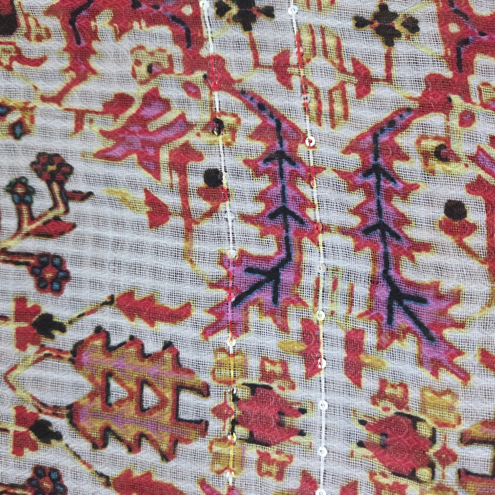 Beautiful Multicolor Patterned Scarf - Picture 5 of 7